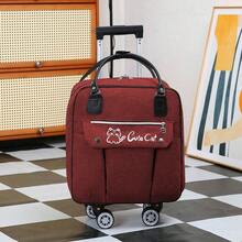 20.5" Rolling Carry-On Spinner Luggage Spinner With Wheels Water Resistant Softside Suitcase Lightweight Travel Bag For Men Women - 紅色 - 查看 1
