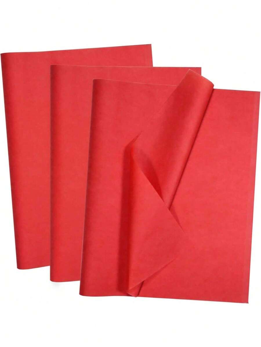 12 buc hârtie de împachetat roșie subțire, hârtie de împachetat colorată, potrivită pentru diverse ocazii