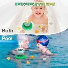 4 Modes Baby Bath Toy | No-Mildew Sprinkler Toy For 18M+ Toddlers | Fun Pool & Beach Water Play Set | Shower Bathtub Gift For Boys Girls - Green - View 5