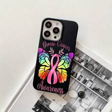 Funda protectora para phone con diseño de letras de colores (1 unidad), compatible con phone 16 Pro Max, 16, 15 Pro, 14, 14 Plus/14 Pro Max, 13, 13 Pro, 12 Pro, 11/11 Pro. Regalos para cumpleaños y fiestas - Negro - Ver 1