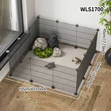 Pet Fence Turtle Anti-Escape Net, No Drilling Required, Removable Balcony Tortoise Enclosure Barrier Fence - Multicolor - View 6