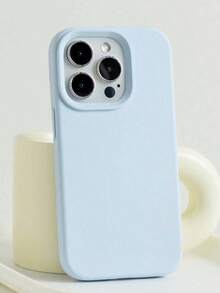 1pc Minimalist Solid Color High-Quality Liquid Silicone Phone Case, Compatible With IPhone 17/17 Air/17 Pro/17 Pro Max, 16, 16 Pro, 16 Plus, 16 Pro Max, 15, 14, 13, 12, 11 Pro Max, Soft, Shock-Proof, Anti-Fall, Skin-Friendly Phone Case