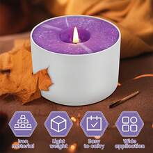 24个白色金属蜡烛罐，带木纹盖，4/8盎司 - 非常适合DIY蜡烛制作和储存容器，蜡烛制作用品 - 白色 - 查看 6