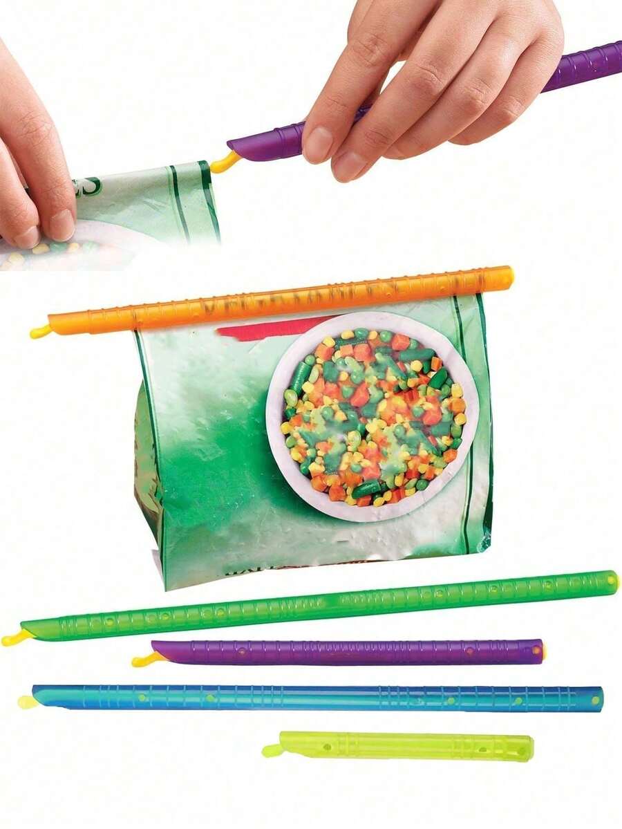 10/20/30 piezas Juego de clips reutilizables para sellar alimentos, para almacenamiento en la cocina, adecuado para bolsas de patatas fritas y talla grande envasado de aperitivos, a prueba de humedad y a prueba de fugas. Accesorios de cocina, pequeñas herramientas, juego de clips de sellado para bolsas de envasado de alimentos, tamaños surtidos - Multicolor - Ver 1