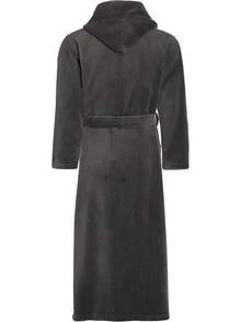 Mens Robe With Hood, Plush Fleece Hooded Mens Bathrobe, Big And Tall Bath Robe For Menhalloween - Graphite Gray - View 11