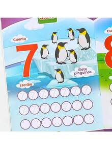 A4 Spanish Numeral Handwriting Practice Copybook, Early Childhood Education Enlightenment Writing Practice Book - Multicolor - View 7