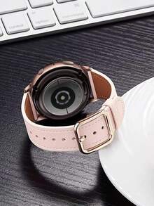 Huastonband 黑白棕軟舒適超薄手錶錶帶 玫瑰金方形扣 適用於 Galaxy Watch 7 6 5 Pro 4 Active 2 40mm 45mm 46mm 42mm Watch GT2 Pro GT3 GT4 男女通用 智慧手錶配件 手腕錶帶 20mm 22mm 快速拆裝安裝 - 淺粉色 - 查看 3