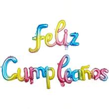 3 件装西班牙铝箔气球，玫瑰金 Feliz Cumpleanos 气球适用于生日派对背景装饰 - 彩色 - 查看 23