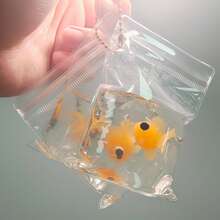 2pcs- Transparent Goldfish Bag, Pinch And Squeeze, Stress Relieving Toys, Slow Rebound, Wet And Fidget Toys, Funny Prank Gift For Friends, Halloween Gifts, Christmas Gifts - 2PCS - View 2