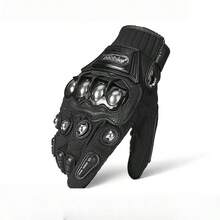 Motorcycle Gloves - Black - View 6