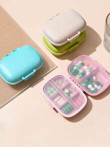 1 szt. Przenośny organizer na leki podróżne - 8-przegródkowy pojemnik na tabletki, pojemnik na tabletki, tygodniowy pojemnik na tabletki, dozownik leków, szczelny pojemnik na witaminy i kapsułki, idealny w podróży, na kempingu, podczas pieszych wędrówek, wędkowania, na świeżym powietrzu. Niezbędnik podróżny, wakacyjny organizer na leki, zestaw awaryjny.