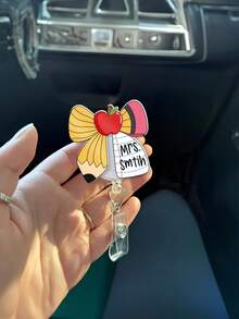1個客製化教師識別證套，教師禮物，教師識別證捲軸組，教師掛繩配件，返校禮物，掛繩套，個性化禮物，節日裝飾，教師感謝禮物 - 彩色 - 查看 15