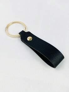 1pc Personalized Name Leather Keychain, Customized Text Music Code Design Key Ring, Minimalist Bag Charm, Car Key Accessory, Gift For Friends And Family - Multicolor - View 16