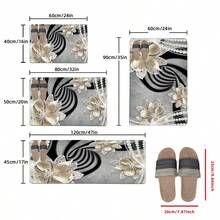 1pc Home Decor, Room Decor, Bathroom Decor, Bathroom Mat, Non-Slip Bath Mat, Kitchen Decor, Kitchen Mat, Rug, Bathroom Set, Doormat, Soft Plush Surface, Home Decoration, Anti-Fatigue Mat, Pearl, Floral And Abstract Line Pattern Mat, Bohemian Style, Soft And Comfortable Surface, Relax Feet, Relieve Fatigue - Multicolor - View 2