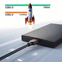 4TB Portable External Hard Drive, High-Capacity And High-Speed External Portable Hard Drive, Suitable For All Types Of Laptops, Students, Professionals, Supporting File/Video/Music Storage Expansion Backup. - 4TB - View 3