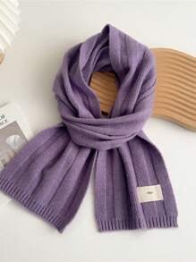 Lenço Tricotado Coreano Cor Sólida Imitação de Cashmere de Borda Dupla Grosso e Quente Xale Lenço para Mulheres e Homens