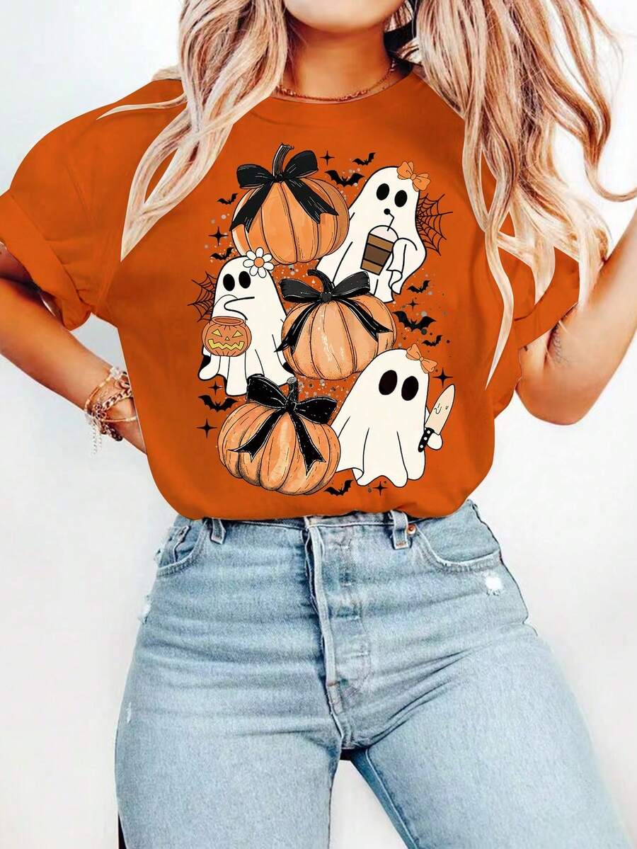 Women T-Shirts - Orange - View 1