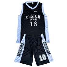 Men's Adult Sports Set: T-Shirt With Basketball Shorts - Davip negro personalizado - Ver 2