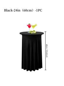 4pcs/2pcs/1pc Sunflower Cocktail Round Tablecloth, 32/24 Inch, Wrinkle-Resistant Stretch Tablecloth, Ruffled Tablecloth, Suitable For Party, Bar, Wedding Events