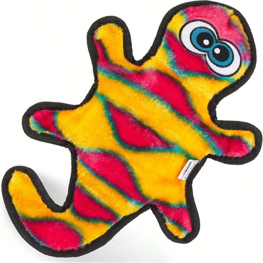 Outward Hound Durablez Stuffing-Free Squeaky Interactive Dog Toy, Tough Plush, Gecko, Green, Large - Màu sắc - Xem 1