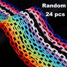 1/6/12/24pcs Multi-Color Fashionable Acrylic Chain Accessories, Suitable For DIY Necklace, Bracelet, Eyeglasses, Mask Chain, Bag Pendant - Multicolor - View 32