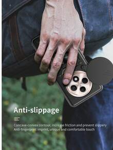 Compatible With Reno12 F (4G/5G) / (Also Known As Reno12 FS) / F27 5G Phone Case, With Magnetic Stand, Camera Protection, Shock-Proof, Anti-Camera Cover, Fingerprint, Anti-Slip - Black - View 6