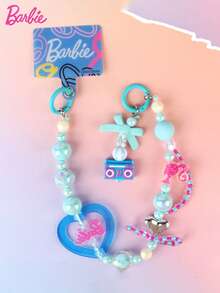 Mattel 1套芭比官方授权DIY串珠手机链创意钥匙扣芭比Y2K风格包包钱包汽车情侣钥匙扣甜美风格装饰收藏品精美亚克力配件生日礼物圣诞礼物 - BB-202601 - 查看 2