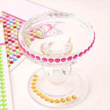 640pcs/Pack 5mm Rhinestone Stickers, Gemstone Stickers, Self-Adhesive Jewelry Stickers, Crafts Sparkling Rhinestone Stickers, Eye Makeup Decoration, Eyes, Nails, Acrylic Rhinestone Stickers In Various Styles - 淡紫色 - 查看 5