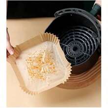 100pcs  Original Color Air Fryer Cooking Paper: Non Stick, Heat-Resistant Square Shaped Baking And Cleaning More Efficiently, A Good Helper For Healthy Cooking - 100Pcs(more Favorable Shipping Fee) - View 4