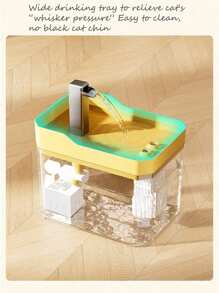 猫饮水器自动过滤透明猫饮水器 USB 供电循环过滤饮水机带静音泵 1.5L/50.73 OZ 适用于猫和小型犬