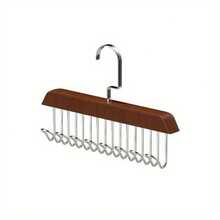 Multi-Functional Solid Wood Hanger Hook For Women – Comprehensive Storage Bra Organizer And Belt Rack, Durable Construction With 8 Hooks, Closet Clothes Organizer For Home Use, Space-Saving Garment Hanger System, Premium Wooden Hanger Rack For Accessories, Durable Hardware, Versatile Design, Advanced Load-Bearing Capacity, Neatly Sorts And Protects Garments, NEW - Multicolor - View 3