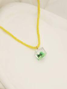 Kalung Manik-Manik Warna-warni Gaya Liburan, Rantai Tulang Selangka Kepiting, Kalung Serbaguna - MultiWarna - View 6
