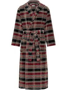 Mens Robe With Hood, Plush Fleece Hooded Mens Bathrobe, Big And Tall Bath Robe For Menhalloween - Refined Tartan Plaid - View 1