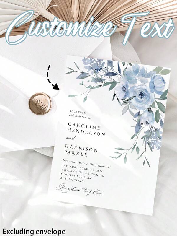 Customized Wedding Invitations, Simple Wedding Invitations, Modern Wedding Invitations, Autumn Weddings, Exquisite Floral Wedding Invitations, Exquisite Artistic Wedding Invitations, Personalized Elegant Floral Autumn Wedding Invitations, Rural Floral Autumn Wedding Invitations, Interesting And Touching Invitation Ideas - The Perfect Wedding Gift For Her, Suitable For Wedding Party Supplies