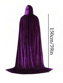 1PC CosParty Theme Costume - Medieval Terrifying God Of Death Cape,Comic Character Costumes Velvet Fabric Suitable For Attending Parties And Halloween, Christmas, And Various Major Festivals As A Cos Costumess Prop - Multicolor - View 12