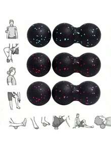 2pcs/1pc Massage Balls, EPP Massage Ball, Exercise Single Ball, Peanut Ball Fascia Roller. Suitable For Home, Gym, Yoga Studio. For Back/Foot/Hand Muscle Relaxation, Lightweight & Portable, , Unisex, All Seasons, Suitable For Gifts On Various Holidays, Suitable For Loved Ones/Friends/Elders, Christmas, New Year, No Battery Required - Multicolor - View 9