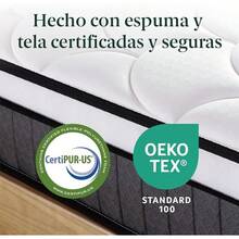 Colchón 90x190 – Altura 15 – Muelles Ensacados y Espuma Viscoelástica – Colchón de Alta Transpirabilidad – óptimo para un Sueño Reparador - Altura 25cm - Ver 4