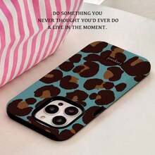 Funda para teléfono (1 unidad) con estampado único de leopardo y flores en 360°. Diseño 2 en 1 bonito y minimalista. Resistente a caídas y golpes. Cobertura total. Compatible con phone 16 Pro/16 Pro Plus/16/15/14/13/12/11. ¡Ideal para las fiestas! - Blanco 2 - Ver 8