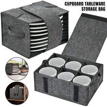 2PCS Caravan Plate Holder Tableware Storage Bag For Motorhome Campervan Boat Cupboard - Dark Grey - View 1
