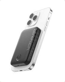 Power Bank Magnético Inalámbrico 5000 mAh (MagGo, PowerCore Magnetic 5K), Cargador Portátil Compatible con 17/16/15/14/13 Serie (Color Negro) - Azul - Ver 1