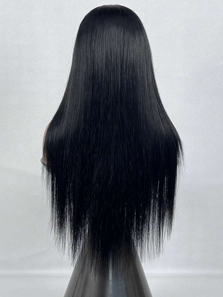 VIOLLY 200%密度 4X4 5X5 無膠 HD 透明蕾絲前頂人髮混紡假髮 12吋黑色波波頭直髮無瀏海 預拔髮際線與預漂白隱形髮結 適合日常佩戴、Cosplay 動漫主題、萬聖節，附扣網帽 - 自然色&黑色系 - 查看 35