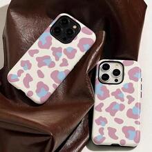 Funda para teléfono (1 unidad) con estampado único de leopardo y flores en 360°. Diseño 2 en 1 bonito y minimalista. Resistente a caídas y golpes. Cobertura total. Compatible con phone 16 Pro/16 Pro Plus/16/15/14/13/12/11. ¡Ideal para las fiestas! - Blanco 3 - Ver 2