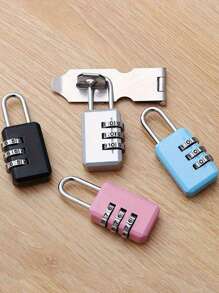 优质金属密码锁 3 位密码组合挂锁行李箱金属密码锁迷你防盗锁抽屉锁非常适合安全旅行配件，适用于健身房储物柜、行李箱和背包，便携式