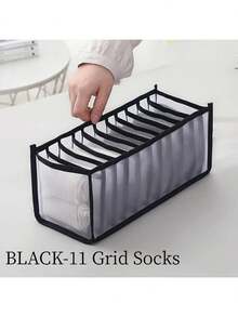 3pcs Foldable Divided Storage Box, Underwear Organizer For Bra, Panty, Socks, Random Color (White, Grey, Beige, Black, Etc.) - Multicolor - View 8