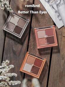 Rom&nd Better Than Eyes Eyeshadow Palette M01 Dry Apple Blossom, Basic Eyeshadow Palette, 4 Colors Daily Natural Tones, Velvet Texture, Easy To Blend, Vibrant Color, Matte And Shimmer Finish, High Color Payoff, Long-Lasting, Korean Cosmetics, Gift Set - M01 Dry Apple Blossom - View 12