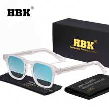 HBK HBK New Casual Glasses - Square Temple Metal Core Fashion Frame,Men's Women's Classic Eyeglasses, Suitable For Outdoor Sports, Travel, Driving & Beach Parties Street Decors Photo Props With Full Package For Summer Beach Vacation,Outdoor,Travel