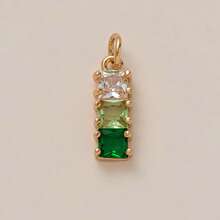 1pc Fashionable & Exquisite Gold-Tone Pig, Cherry Fish, Mushroom Cake Pendant With Cubic Zirconia, Suitable For DIY Necklace, Bracelet, Earring, Bag Chain, Keychain, 18K Gold Plated, Creative Pendant Gift For Wife, Mother, Girlfriend - Multicolor - View 18