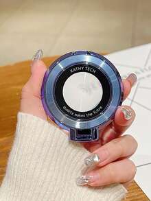 حامل هاتف دائري رفيع جدًا بنمط أقراص CD قابل للطي مع حامل هاتف لاصق، متوافق مع أجهزة وأندرويد، هدية لعيد الميلاد والعائلة والأصدقاء