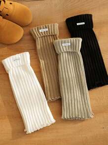 1 对 40 厘米薄款白色腿套腿套，防滑休闲腿套，适合日常生活，Y2k