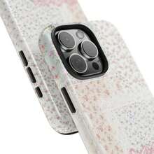 Teléfono 1PC Teléfono con patrón de mosaico floral, teléfono de diseño, cubierta protectora decorativa para teléfono compatible con phone 11 12 13 14 15 16 Pro, carcasa - Blanco - Ver 4
